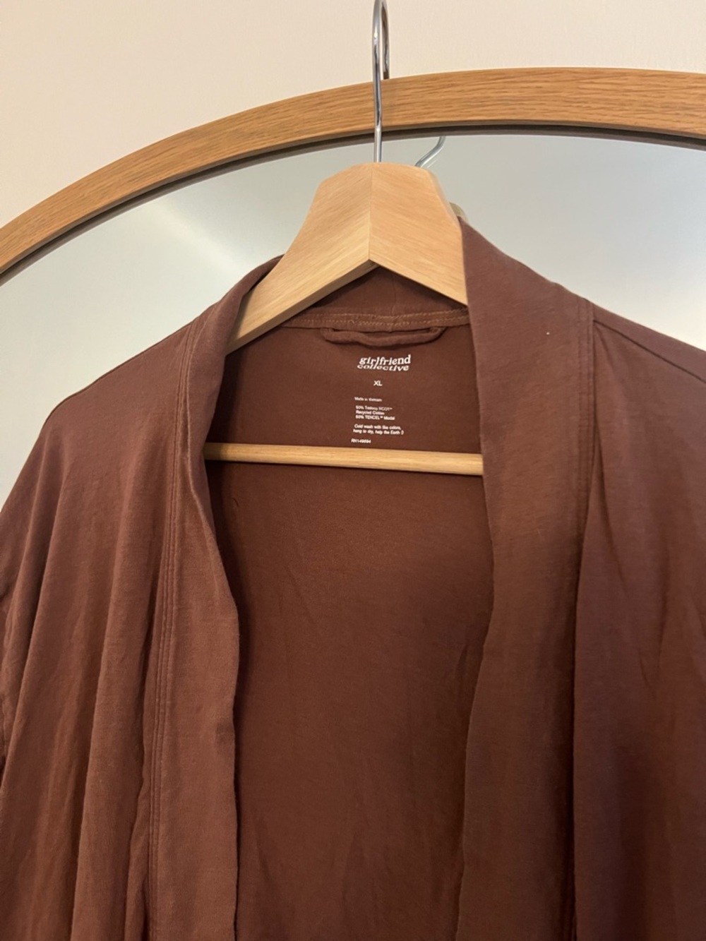 girlfriend collective Chocolate Brown Open-Front Robe